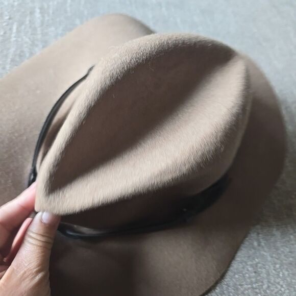 100% Wool Western Hat Anthropologie Staring At Stars Brown Womens Fedora Hiking - Picture 3 of 7